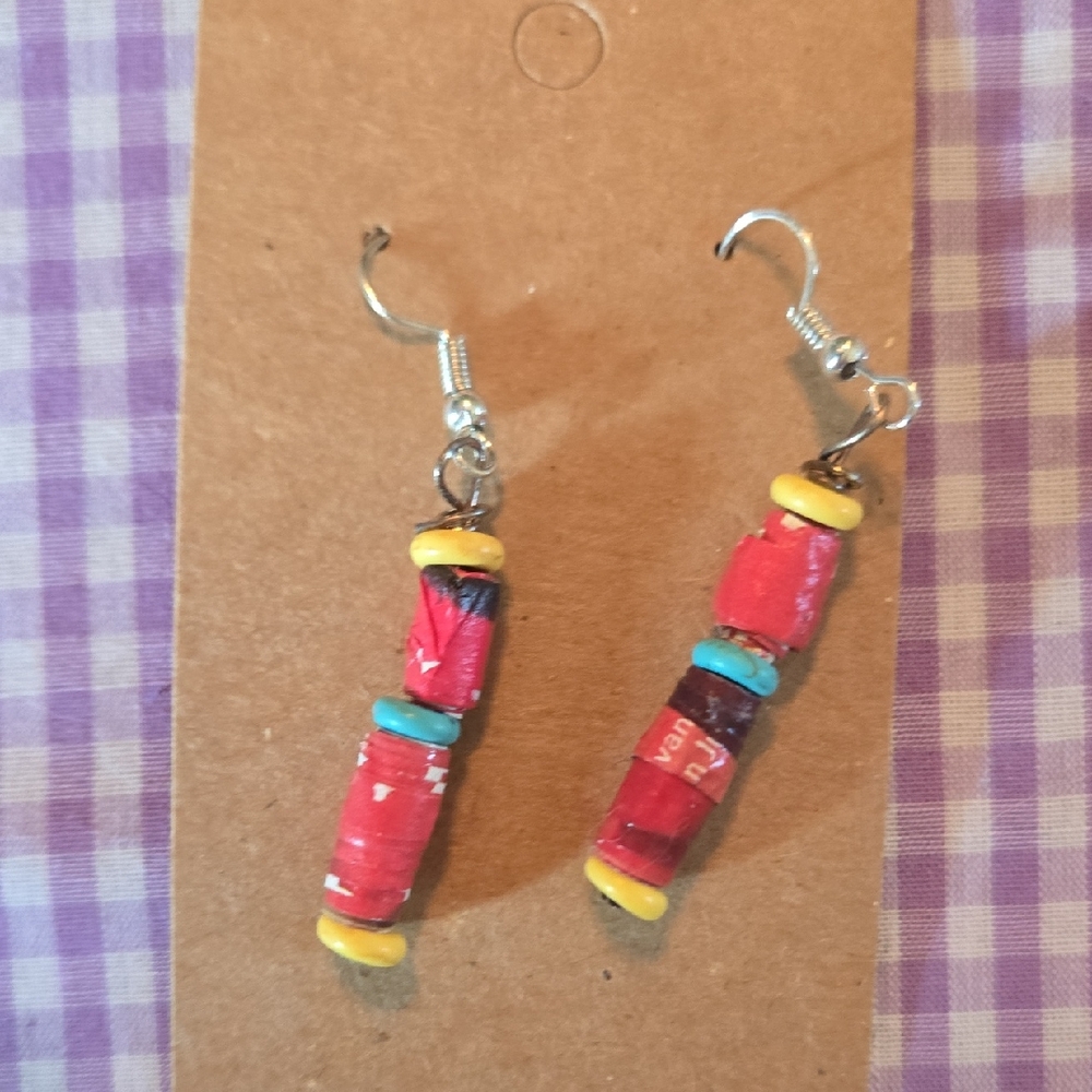 Vibrant Multicolor Beaded Earrings